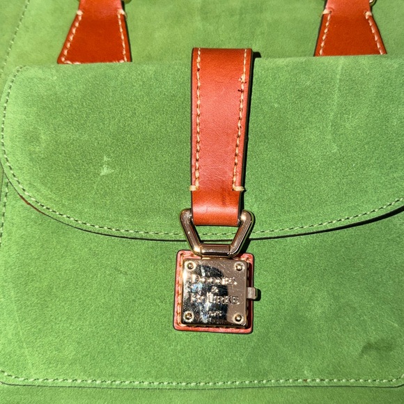 Dooney & Bourke Green Satchel with Tan Handles - Picture 3 of 5